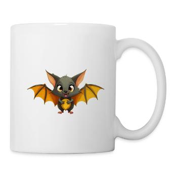 Petite chauve-souris drôle - Mug blanc - blanc - Droite