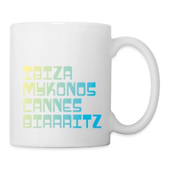 Chemise de vacances / ibiza, mykonos, cannes, biarritz - Mug blanc - blanc - Droite