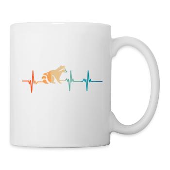 Raccoon Heartbeat - Mug - white - Right