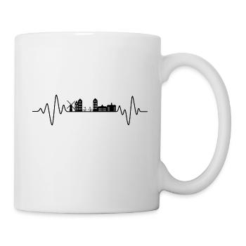 Amsterdam Herzschlag Skyline Amsterdam - Tasse - Weiß - Rechts