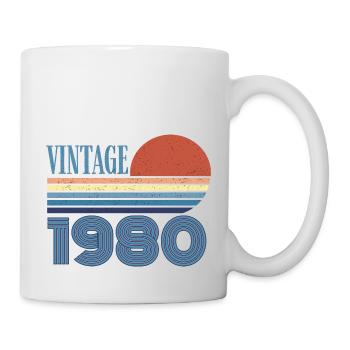 Vintage, 1980er Jahre - Tasse - Weiß - Rechts