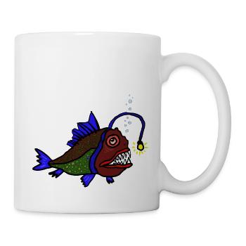 Anglerfisch - Tasse - Weiß - Rechts