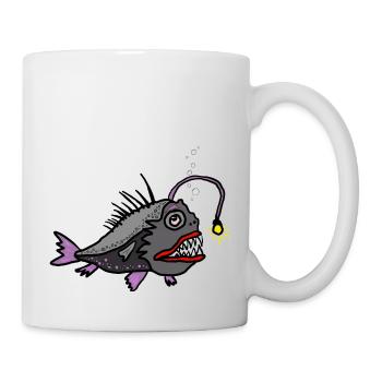 Anglerfisch - Tasse - Weiß - Rechts