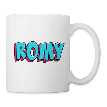 Namen Motiv: Romy - Tasse - Weiß - Rechts