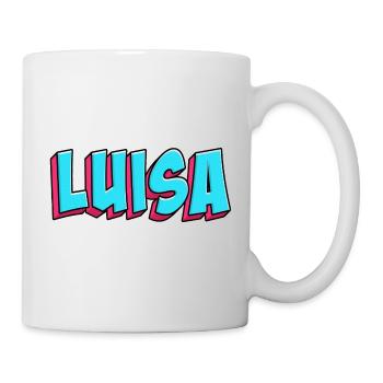 Motif du nom : Luisa - Mug blanc - blanc - Droite