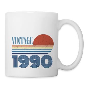 Vintage 1990er Jahre - Tasse - Weiß - Rechts