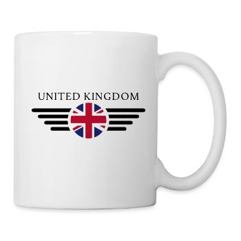 Vereinigtes Königreich Stil T-Shirt - Tasse - Weiß - Rechts