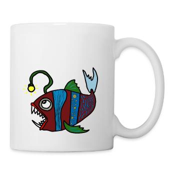 Anglerfisch - Tasse - Weiß - Rechts