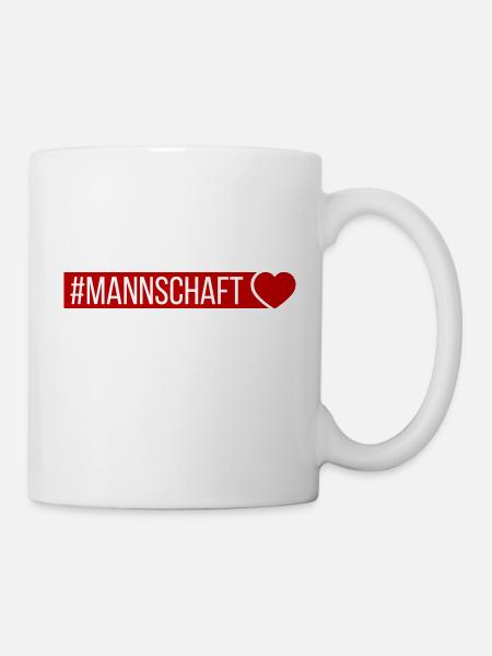 Mannschaft Herz - Tasse - Weiß