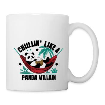 Niedlicher Panda in Hängematte - Coconut Drink Art Design - Tasse - Weiß - Rechts