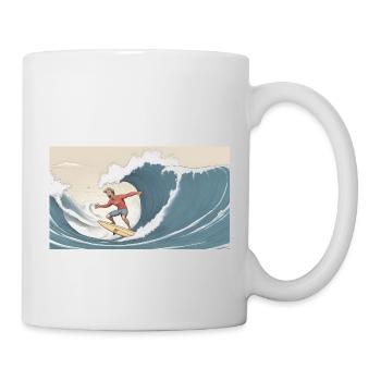 Surfen nicht gelassen - Tasse - Weiß - Rechts