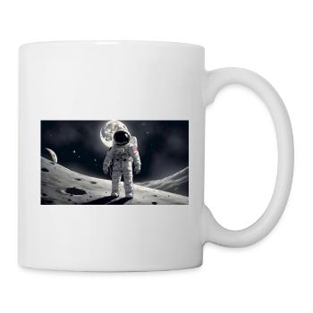 Astronaute sur la lune - Mug blanc - blanc - Droite
