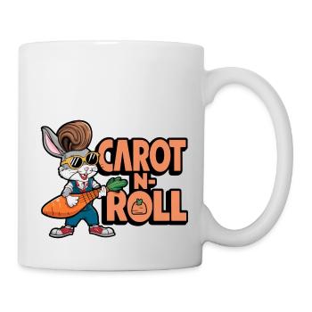 Cartoon Rabbit Playing Guitar Wearings Sunglasses - Mug - white - Right