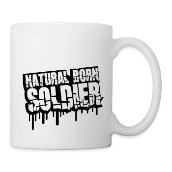 Natural Born Soldier War General Freedom Fighter - Mug - white - Right