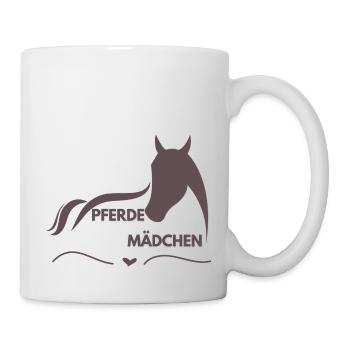 Fille de cheval - Mug blanc - blanc - Droite