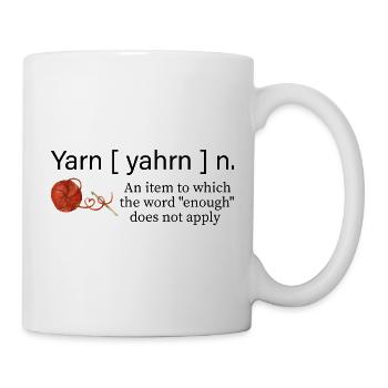 Yarn Noun definition Funny Knitting crochet - Mug blanc - blanc - Droite