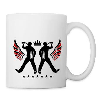 Drinking Bier Silhouette - Tasse - Weiß - Rechts
