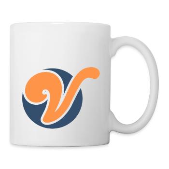 Buchstabe V Orange Sport - Tasse - Weiß - Rechts