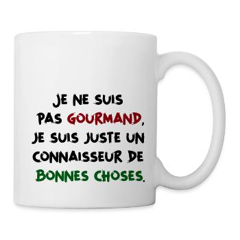 Je ne suis pas gourmand - Humour - Mug blanc - blanc - Droite