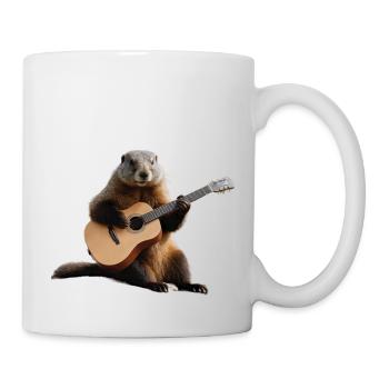 Marmot Musiker Gitarre - Tasse - Weiß - Rechts