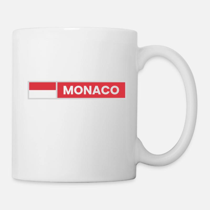 Monaco Flag - Mug - white
