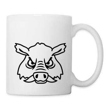 Méchant Sanglier Sanglier Dangereux Cochon Comique - Mug blanc - blanc - Droite