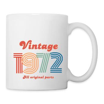 Jahrgang 1972 alle Originalteile - Tasse - Weiß - Rechts