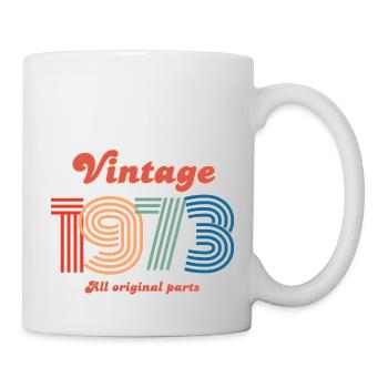 Jahrgang 1973 alle Originalteile - Tasse - Weiß - Rechts