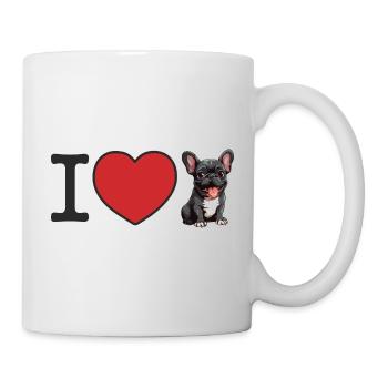 J’aime le bouledogue français - Bouledogue français - Mug blanc - blanc - Droite