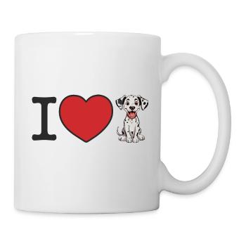 i love dalmatiner - Tasse - Weiß - Rechts