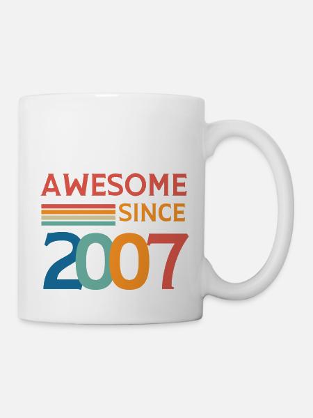 Awesome since 2007 - Mug - white