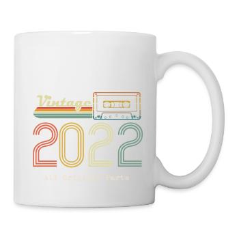 2022 Original 2022 Vintage Vintage Retro Jahrestag - Tasse - Weiß - Rechts