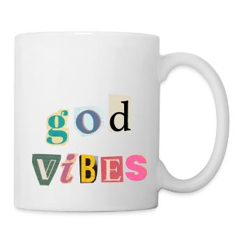 "God Vibes T-Shirt - Positive gifts Designs” - Mug - white - Right