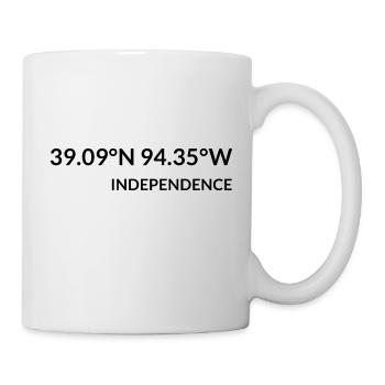 Independence, Missouri, USA Coordinates - Mug - white - Right