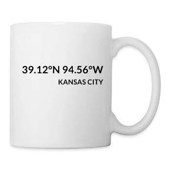 Coordonnées Kansas City, Missouri, États-Unis - Mug blanc - blanc - Droite