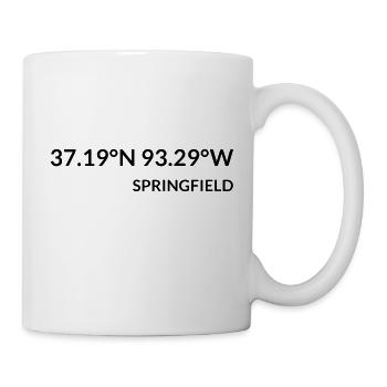 Springfield Missouri USA Koordinaten - Tasse - Weiß - Rechts