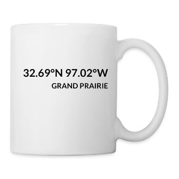 Grand Prairie Texas USA Koordinaten - Tasse - Weiß - Rechts