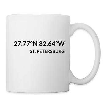 St. Petersburg Florida USA Koordinaten - Tasse - Weiß - Rechts