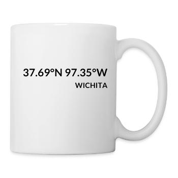 Wichita, Kansas, USA Coordinates - Mug - white - Right