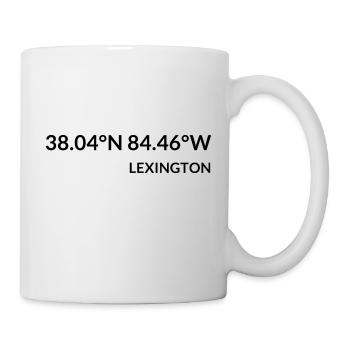 Lexington Kentucky USA Koordinaten - Tasse - Weiß - Rechts