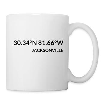 Jacksonville Florida USA Koordinaten - Tasse - Weiß - Rechts