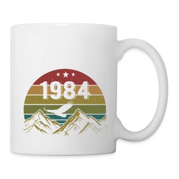 1984 Jahrgang Geburtstag 1984 Retro Geschenkidee - Tasse - Weiß - Rechts