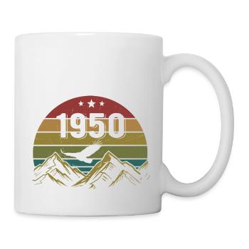 1950 Jahrgang Geburtstag 1950 Retro Geschenkidee - Tasse - Weiß - Rechts