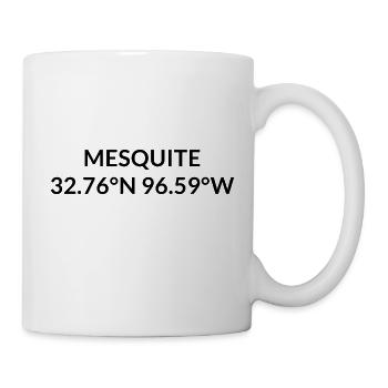 Mesquite Texas USA Koordinaten - Tasse - Weiß - Rechts