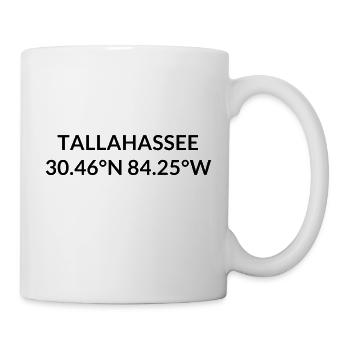 Tallahassee Florida USA Koordinaten - Tasse - Weiß - Rechts