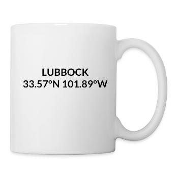 Lubbock Texas USA Koordinaten - Tasse - Weiß - Rechts