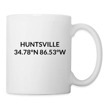 Huntsville Alabama USA Koordinaten - Tasse - Weiß - Rechts