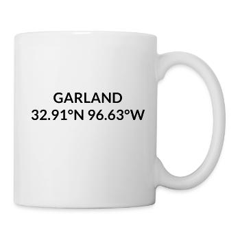 Garland, Texas, United States Coordinates - Mug - white - Right