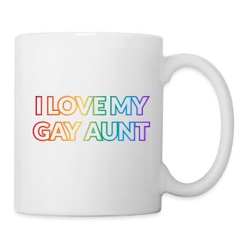 I love my gay aunt - Mug - white - Right