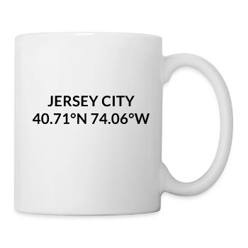 Coordonnées de Jersey City, New Jersey, États-Unis - Mug blanc - blanc - Droite